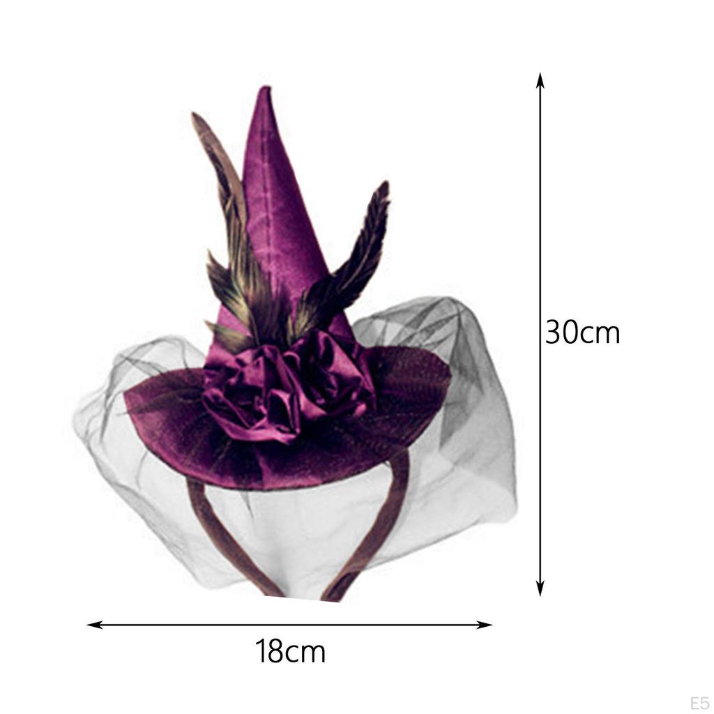 Halloween Hat Hairhoop Witch Headband Costume Decoration Party Favor Cosplay