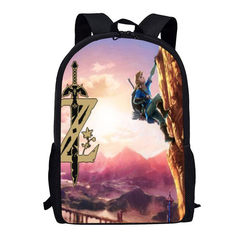 Legend Of Zelda Backpack Breath Of The Wild Game Student School Bag 3D Printed Backpack Cartoon