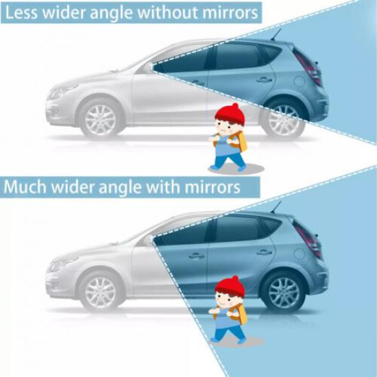 2PCS Blind Spot Mirror Auto 360° Wide Angle Convex Rear Side View Car Truck SUV