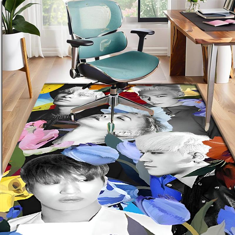 BIGBANG Pattern Rug, Indoor/Outdoor Mat, for Picnic, Gameroom, Bedroom, Office, Living Room, Home Decor Carpet, Birthday Gift