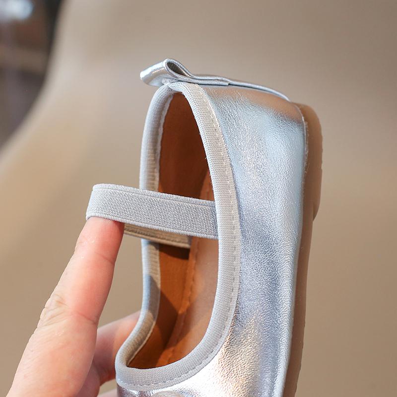 Spring Elegant Bowknot Ballet Flats Classic Shoe Round Toe Comfort Slip-On Girls Fashion Loafers Leather Party Shoes I01223