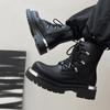 Fashion men luxury fashion high motorcycle boots black stylish platform shoes party nightclub cowboy original leather boot chunky botas