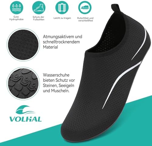 Unisex Quick-Dry Water Shoes Aqua Socks Non-Slip Swim Shoes for Beach Pool Surf Yoga Lightweight Fast Drying Sizes 35-47 EU