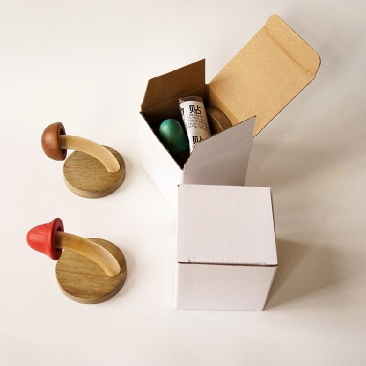 Cute Mushroom Clothes Hanger Wood Storage Rack Organizer for Hats Coat Towel