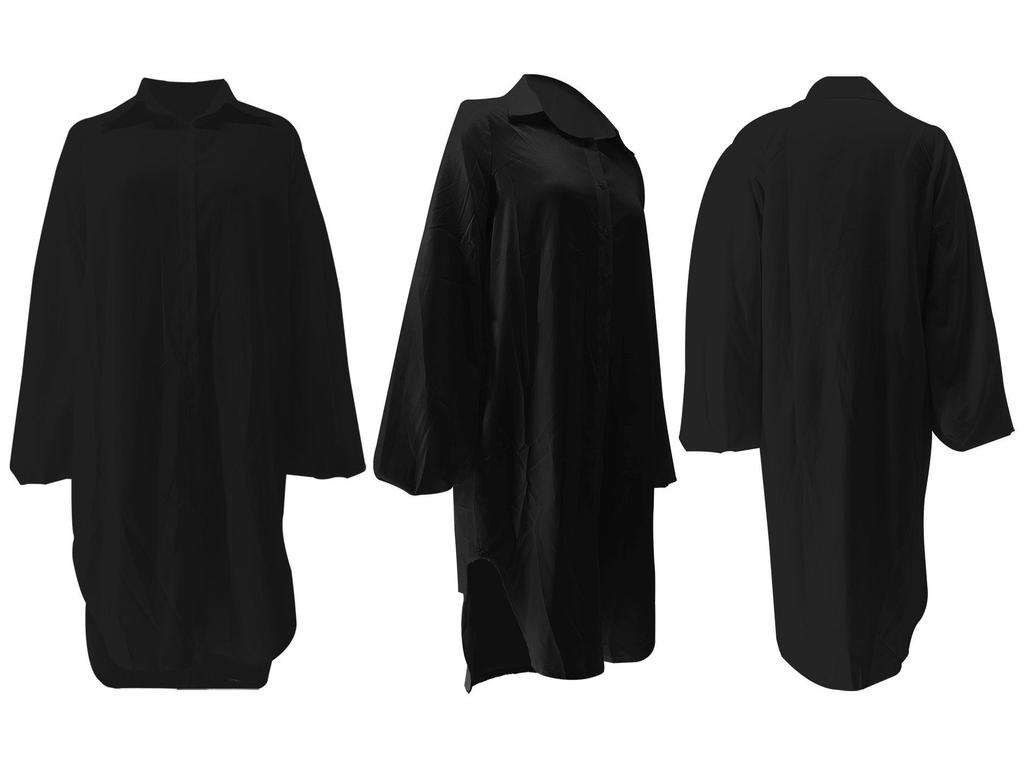 TD2811 Cross-border Autumn Winter Women's Loose Slimming Short Skirt Long Sleeve Split Dress