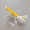 Scale 16CM Aircraft Model Metal Diecast Thai Yellow A320 Replica Airplane Aviation Office Miniature Art Decorations for home