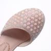 Children's High-heeled Shoes, Princess Dress Shoes for Girls, Crystal Shoes for Little Girls, Single Shoes with Pearls and Sparkling Diamonds for