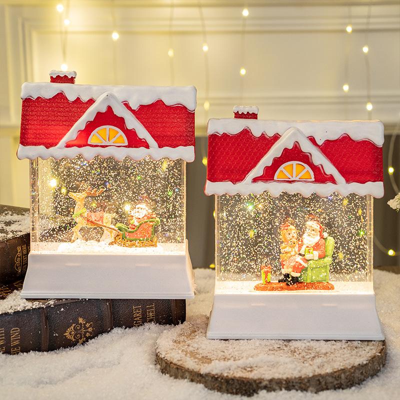 Christmas decorations Christmas little house wind lantern music box snowflakes crystal ball Christmas gift