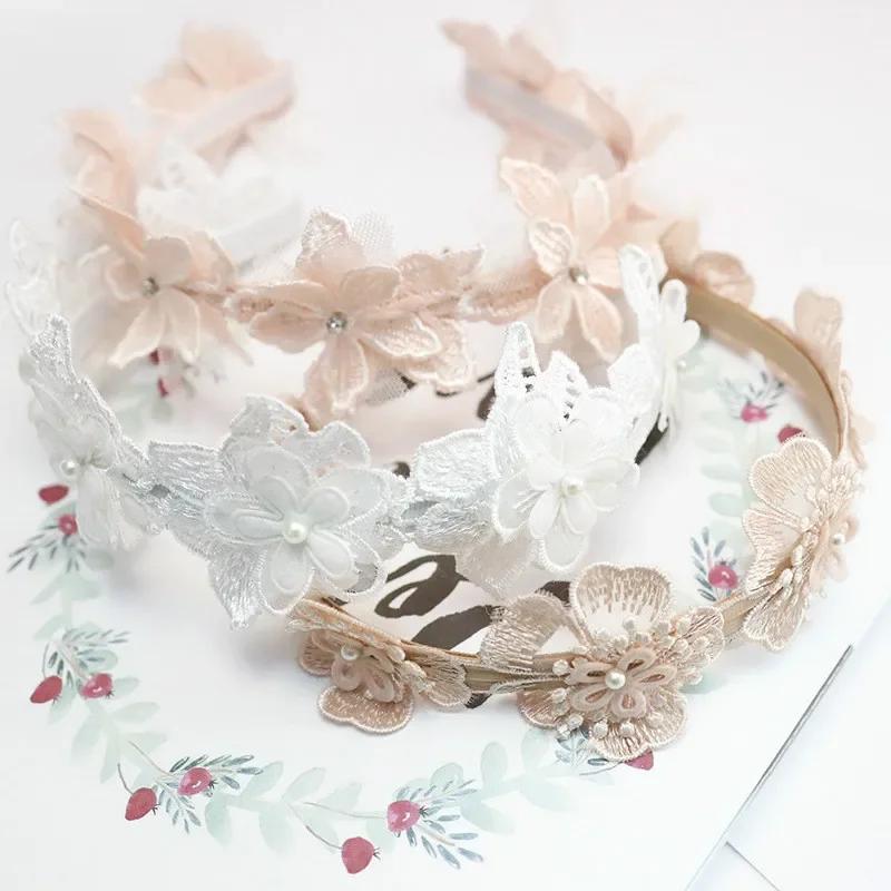 Lace Flower Crown Head Band Hair Accessories Lovely Embroidery Headband Hair Band Princess Women's Fashion Sexy Headwear