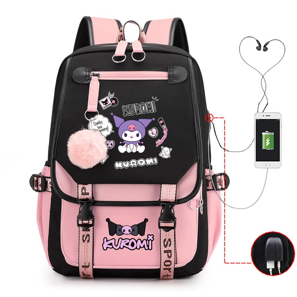 Universal Schoolbag Animation Cartoon Popularity Peripheral Printing Student Casual Backpack Multi-Function With Usb