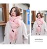 Women's Thick Cashmere Scarf - Versatile Japanese & Korean Style Shawl for Autumn & Winter