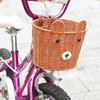 Boys Girls Bicycles Basket Adjustable Plastic Woven Tricycle Basket Bicycles Front Handlebar Basket Easy to Install