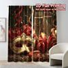 2pcs, 2D FLAT PRINTING Curtains (Without Rod) Festive Masquerade Light Filtering Chic Curtains Versatile Polyester Fabric