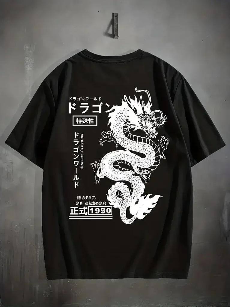 2026 New Hot Selling China Totem Dragon Print Unisexs Tshirt Summer Outdoor Sports Oversized Tees Unisex Womens TShirt Tops