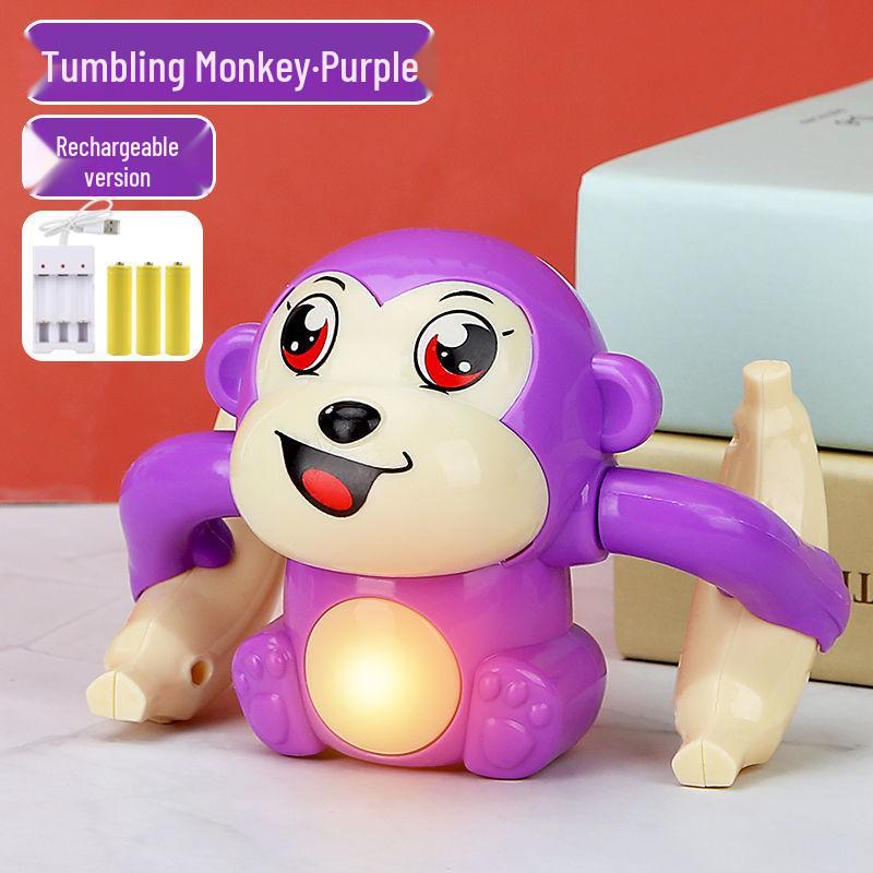 Douyin Luminous Musical Monkey Tumbling Toy for Kids