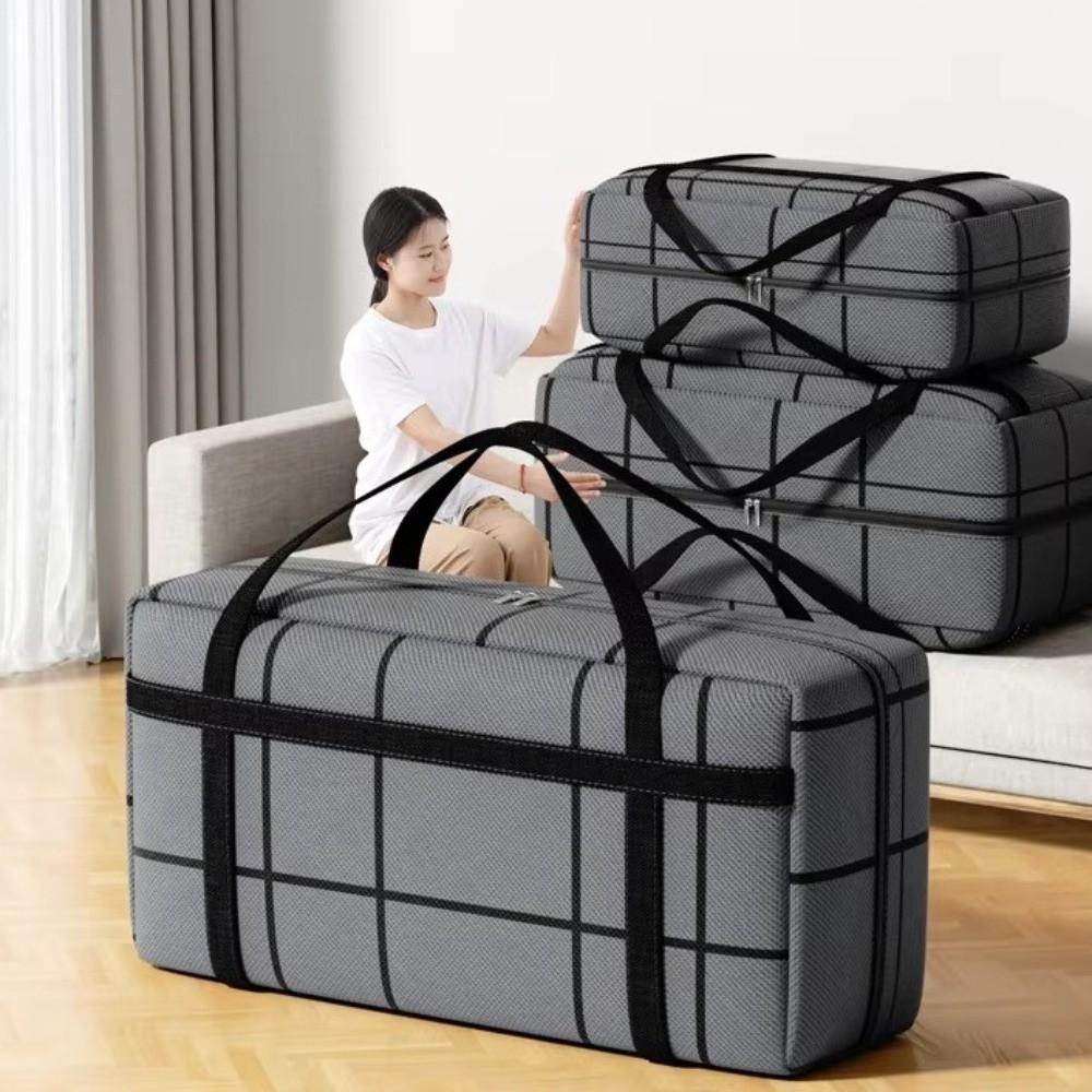 Large Capacity Clothes Storage Bag Double Zipper Quilt Storage Bag Duffel Bag  Closet Organization