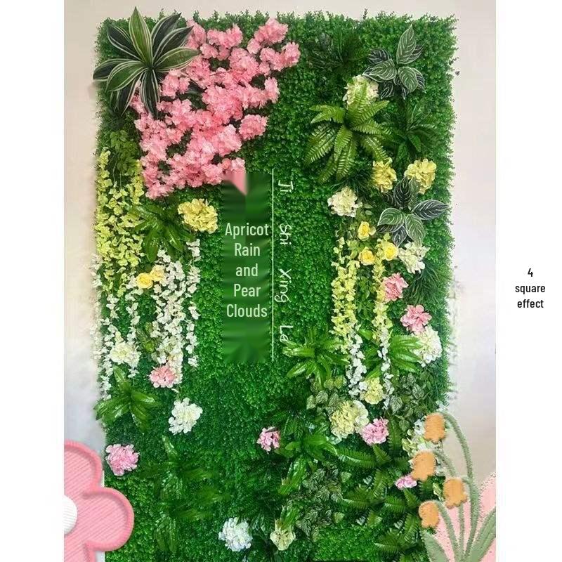 Artificial Green Wall with Roses for Indoor/Outdoor Decor
