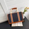 Large Capacity Canvas Bag Women's New Fashion Portable Commuter Bag Tote Bag Simple Broadband Messenger Bag