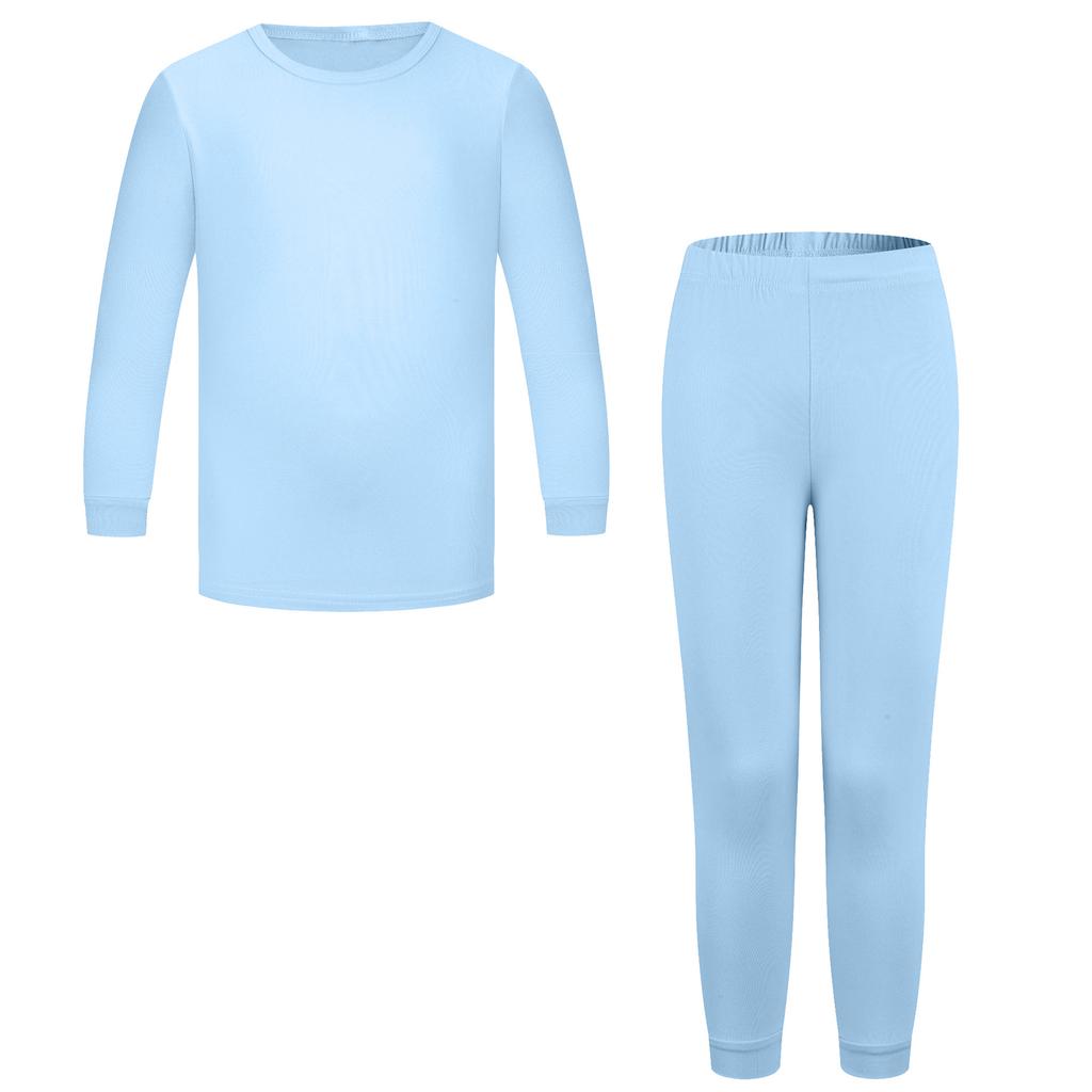 Chłopcy i Dziewczęta Casualowa Moda Jednolity Kolor Długi Rękaw Spodnie Dwuczęściowy Zestaw Piżamowy