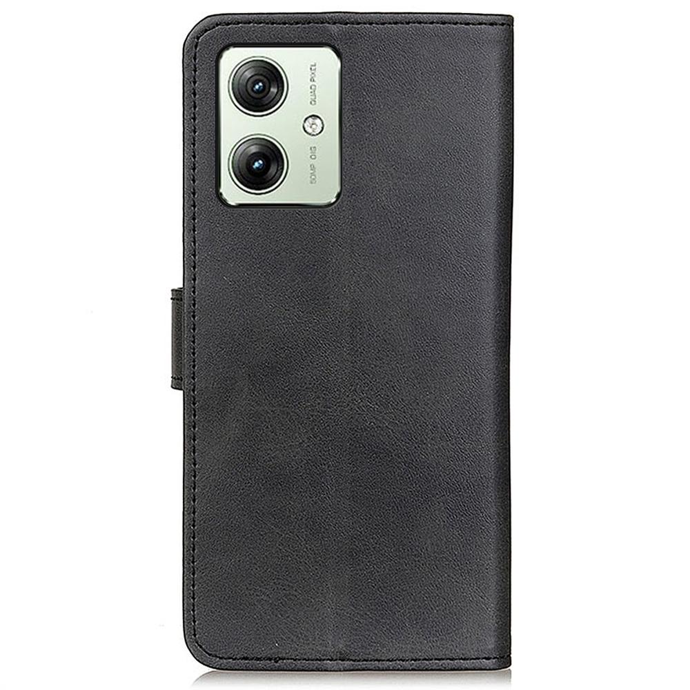 For Motorola Moto G64 5G Case Cowhide Texture Leather Stand Phone Cover