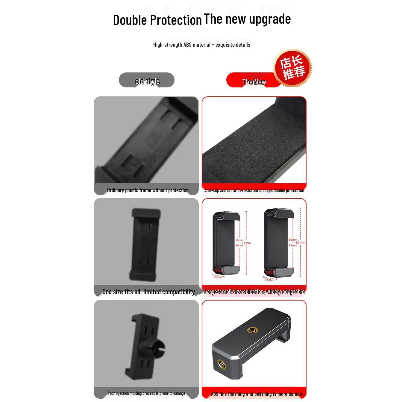 

360° Rotating Phone Tripod with Ball Head & Dual-Sided Selfie Stick