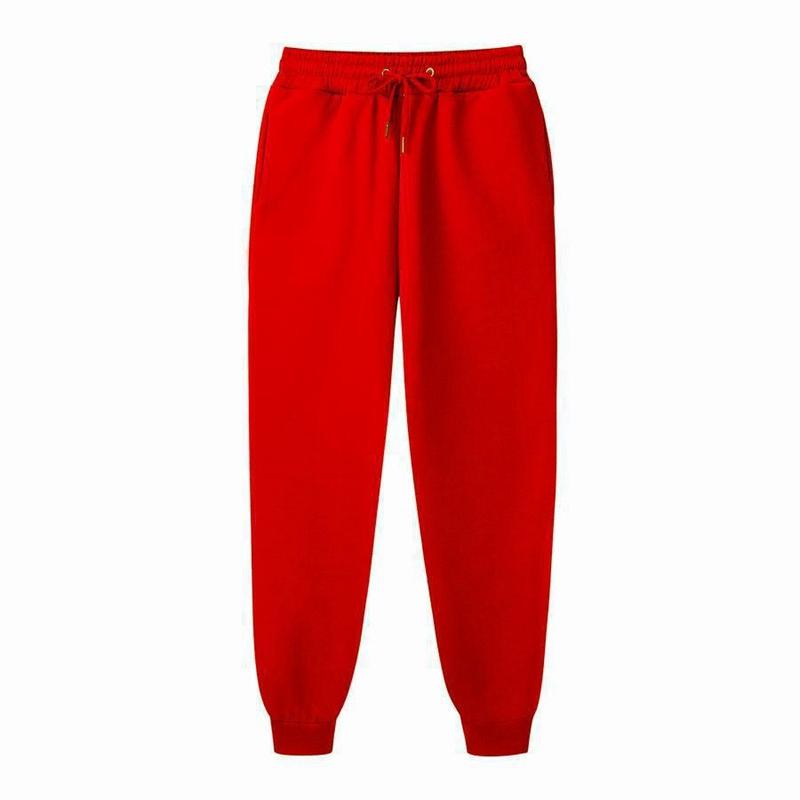 Herrebukser Sportsbukser Fitness Solid Børstet Casual Bukser