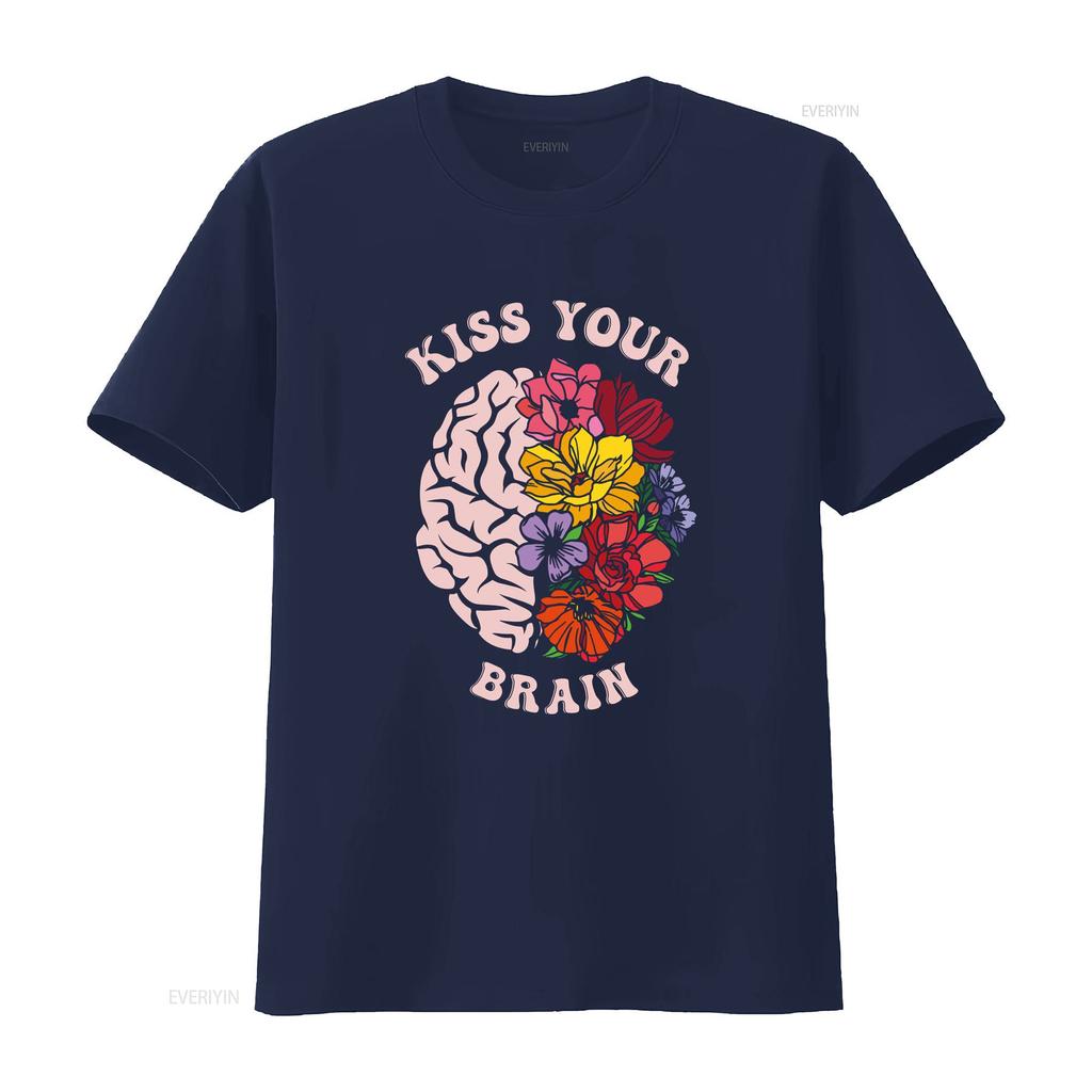 Kiss Your Brain T Shirt Teaching SPED Teacher Appreciation Mental Health Special Education vintage Washed Soft Breathable