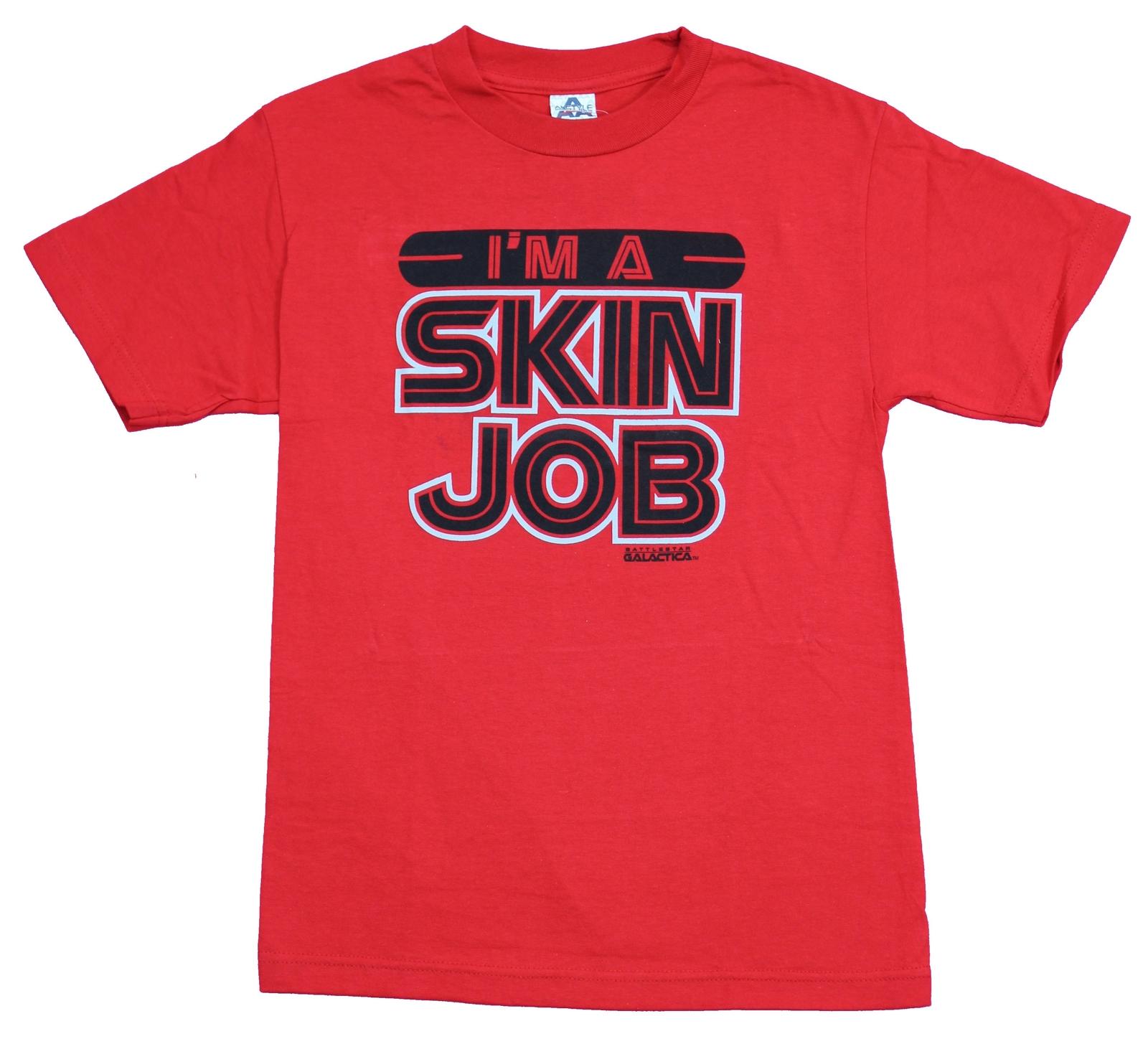 Battlestar Galactica Mens T-Shirt - I m a Skin Job Logo XXXXL