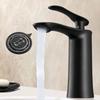 Modern Basin Faucet Chrome Brass Bathroom Mixer Faucet Black Washbasin Faucet Single Handle Single Hole Wash Sink Water Tap