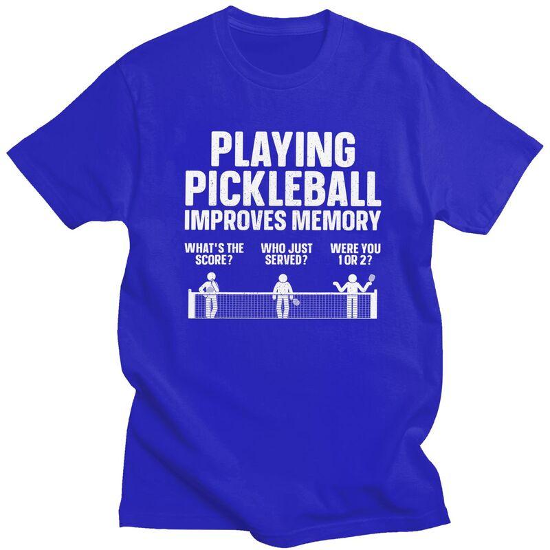 Men Paddle Sport Pickleball Lover T Shirt Summer Short Sleeve 100 Cotton Tshirt Leisure Novelty Design Graphic Tee Tops