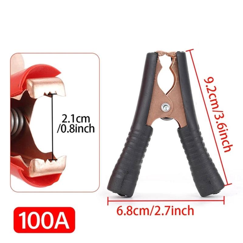 Coated Electrical Clamps 100A Capacity Durability Testing Clip For Battery And Welding