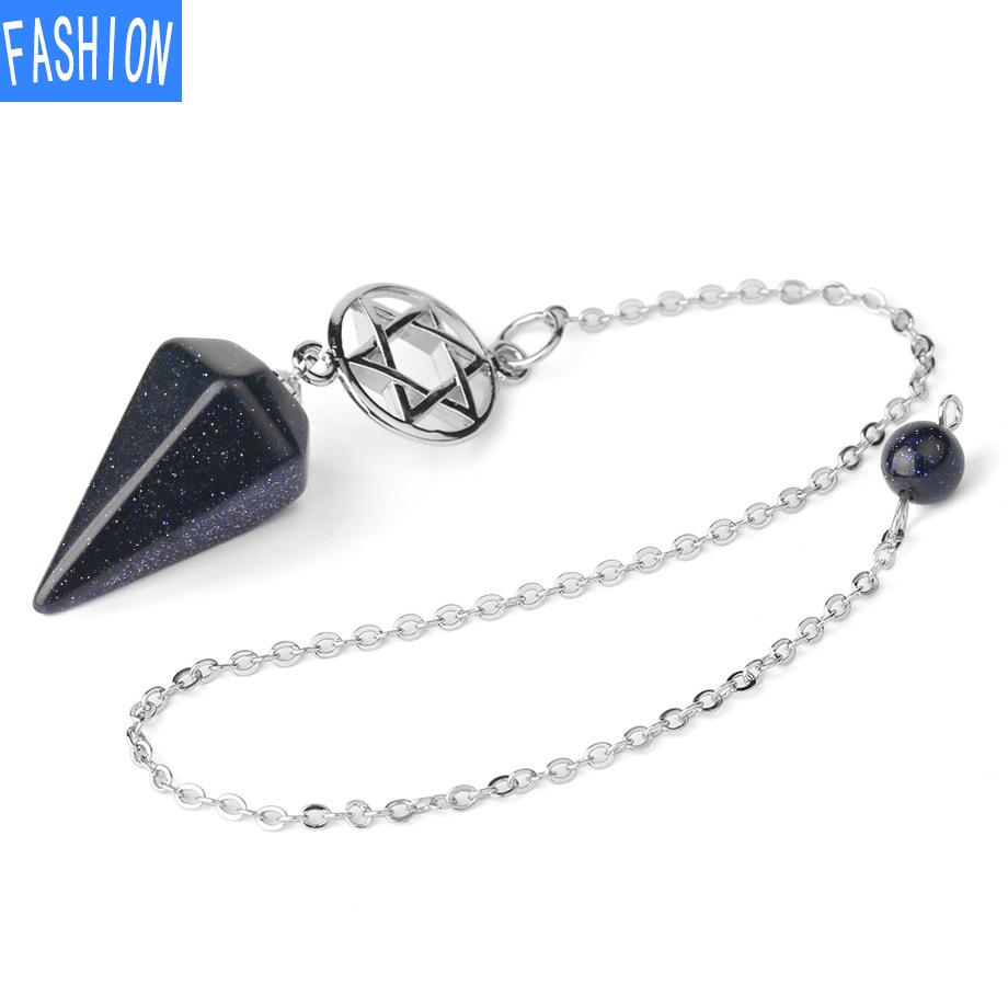 Spirit Pendulum Natural Crystal Pendant Treatment Point Pendulum Weika Meditation Semi Gem Jewelry Gift
