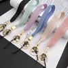 Women's Solid Color Phone Case Lanyard & Universal Wrist Strap Key USB Earphone Bag