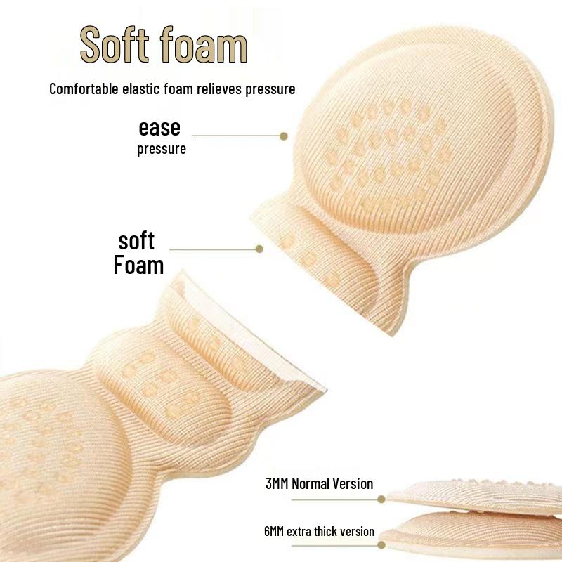 Anti-Wear Butterfly Heel Stickers and Non-Slip Half Insole for High Heels