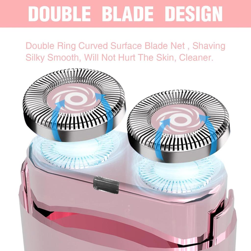 Portable Mini Electric Razors for Women Mustache Epilator Leg Bikini Body Hair Trimmer Painless Facial Hair Removal Shaver Tool
