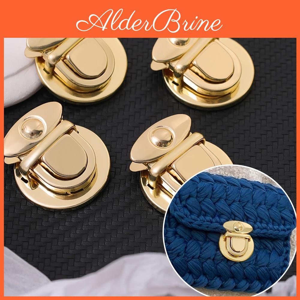 Golden Clasps Decorative 3pcs Lock Snap Fasteners For Diy Handbags Crafts Stylish Bag Clasps Elegant Accessory For Womens Wallets Totes Bags