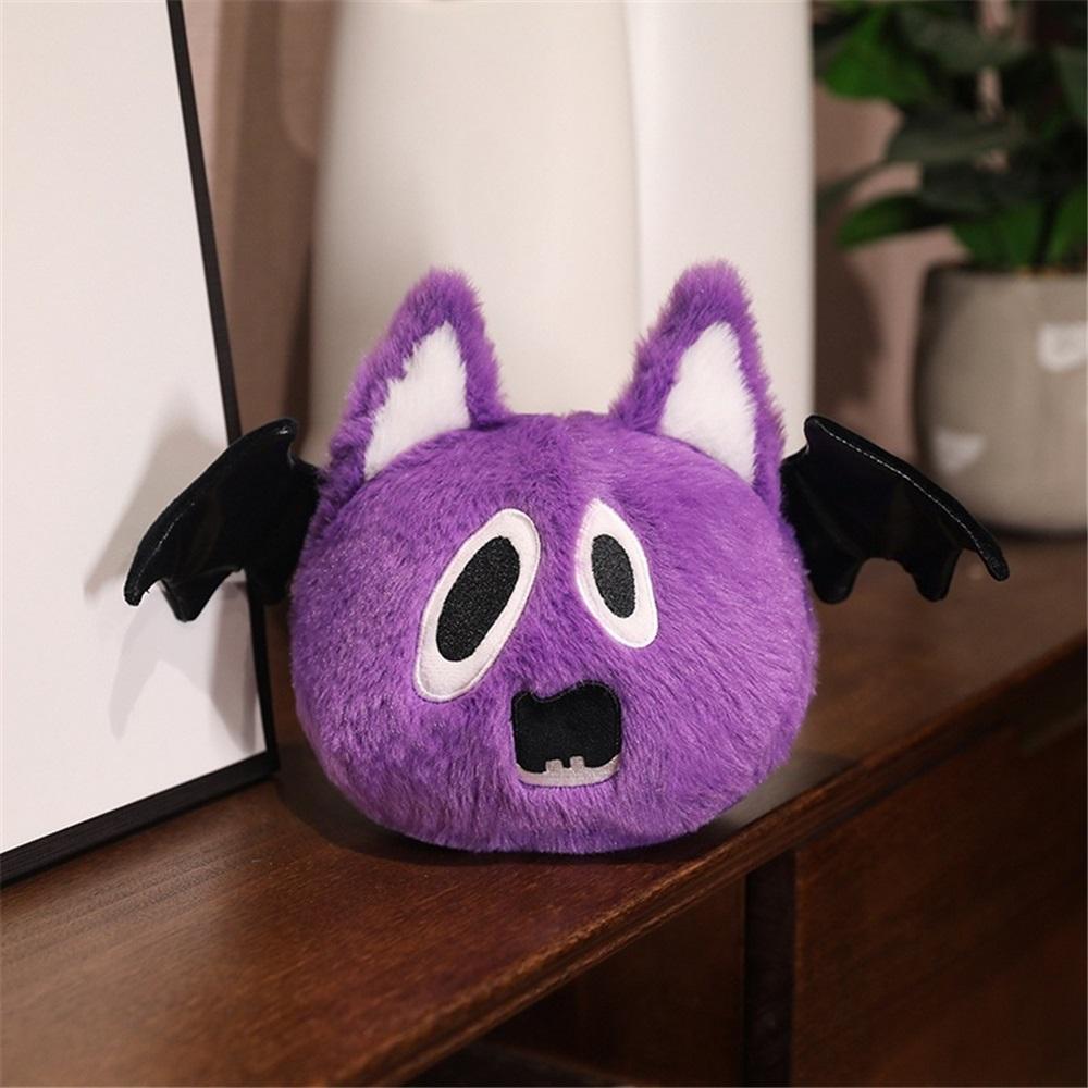 New Halloween Elf Round Bat Pumpkin Small Spider Suction Cup Hanging Ornament Plush Toy Doll
