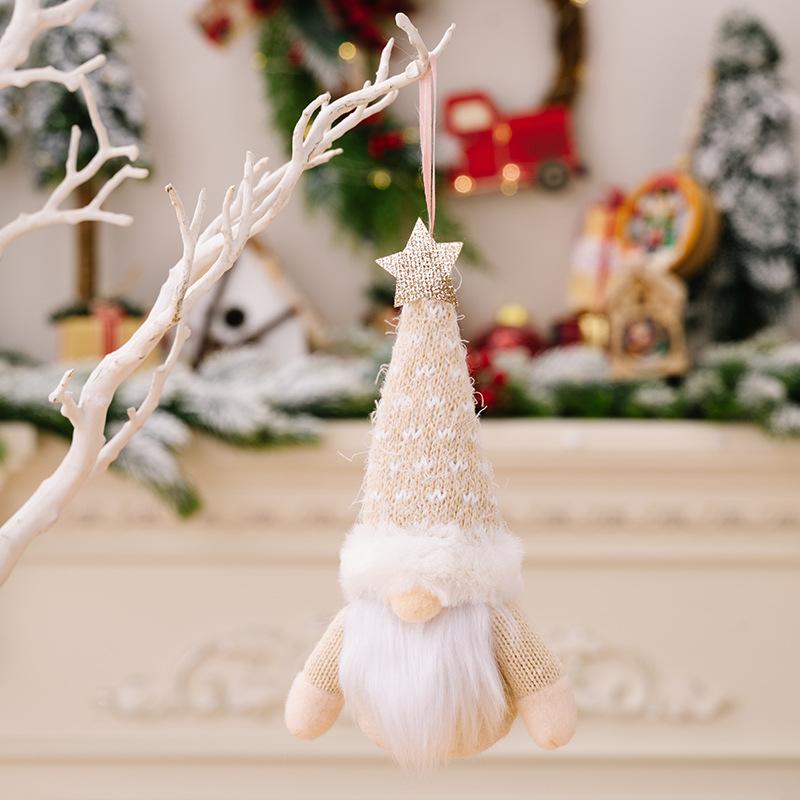 Knitted Gnome Faceless Forest Santa Claus Doll Pendant Xmas 2024 for Home Christmas Decoration Christmas Tree Hanging Pendant
