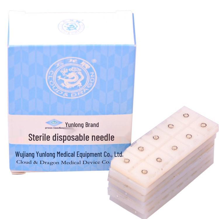 Yunlong Sterile Disposable Press Needles, Adhesive Intradermal Skin Lifters for TCM, Ear Patches, 100 pcs.