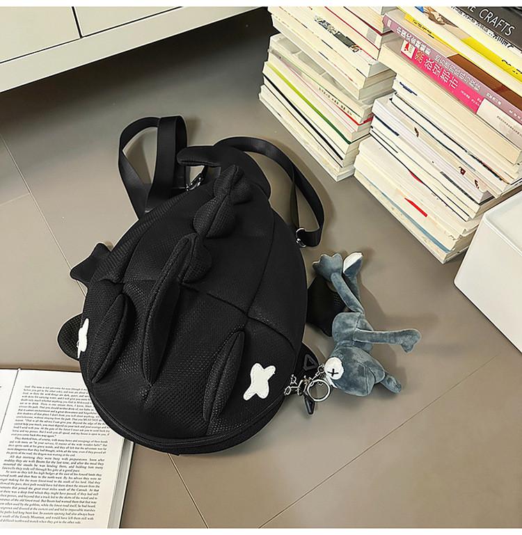 Zaino a Forma di Squalo per Adolescenti e Adulti in Nylon Impermeabile con Fantasia Animale per Uso Quotidiano