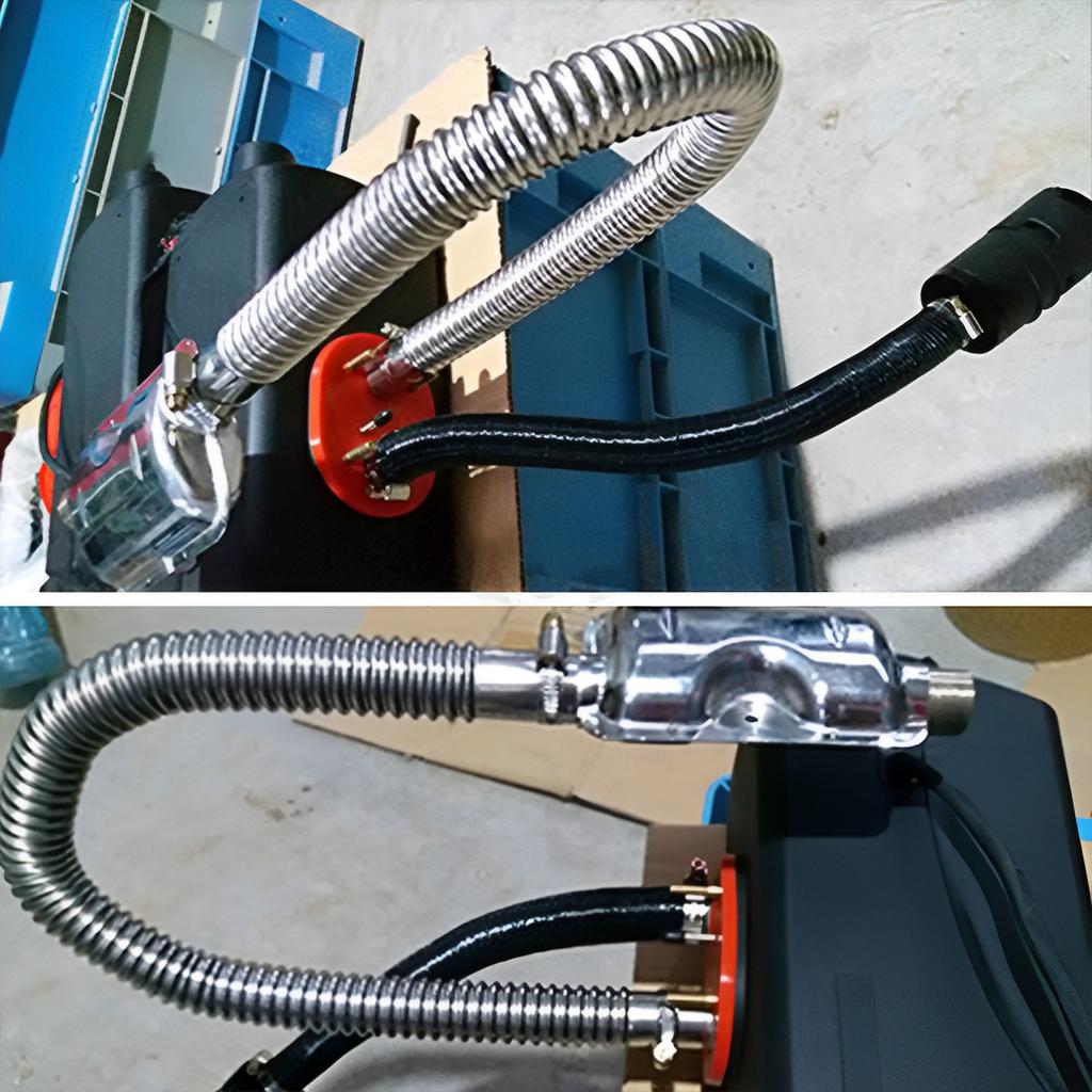 120cm Car Heater Exhaust Pipe Air Diesel Parking Heater Exhaust Hose Line Stainless Steel Flexible Fuel Tank Diesel Gas Vent