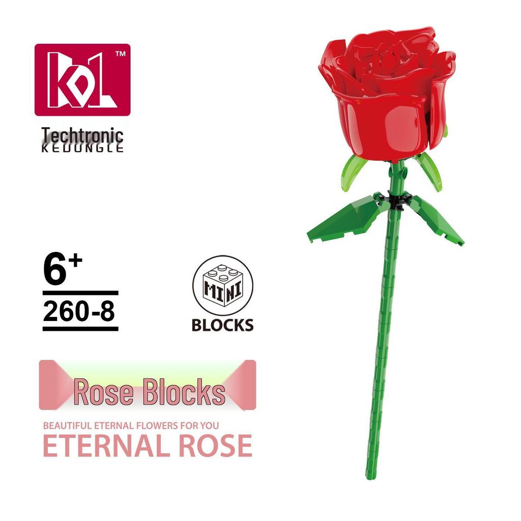 Bionic Eternal Flower Building Blocks: Sunflower and Rose Assembly Toy for Children