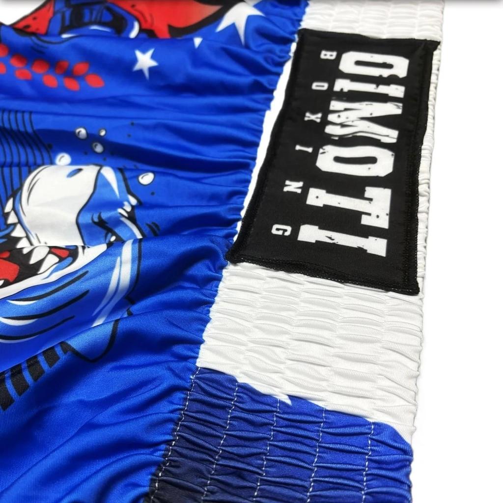 Shark Muay Thai Kickboxing Boxing MMA UFC Casual Shorts Gym Sport Unisex Men Women Workout Quick Dry Print Elastic High Waist Training
