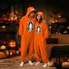 Tuta in Flanella Coordinata di Halloween per Coppie per Uomo e Donna
