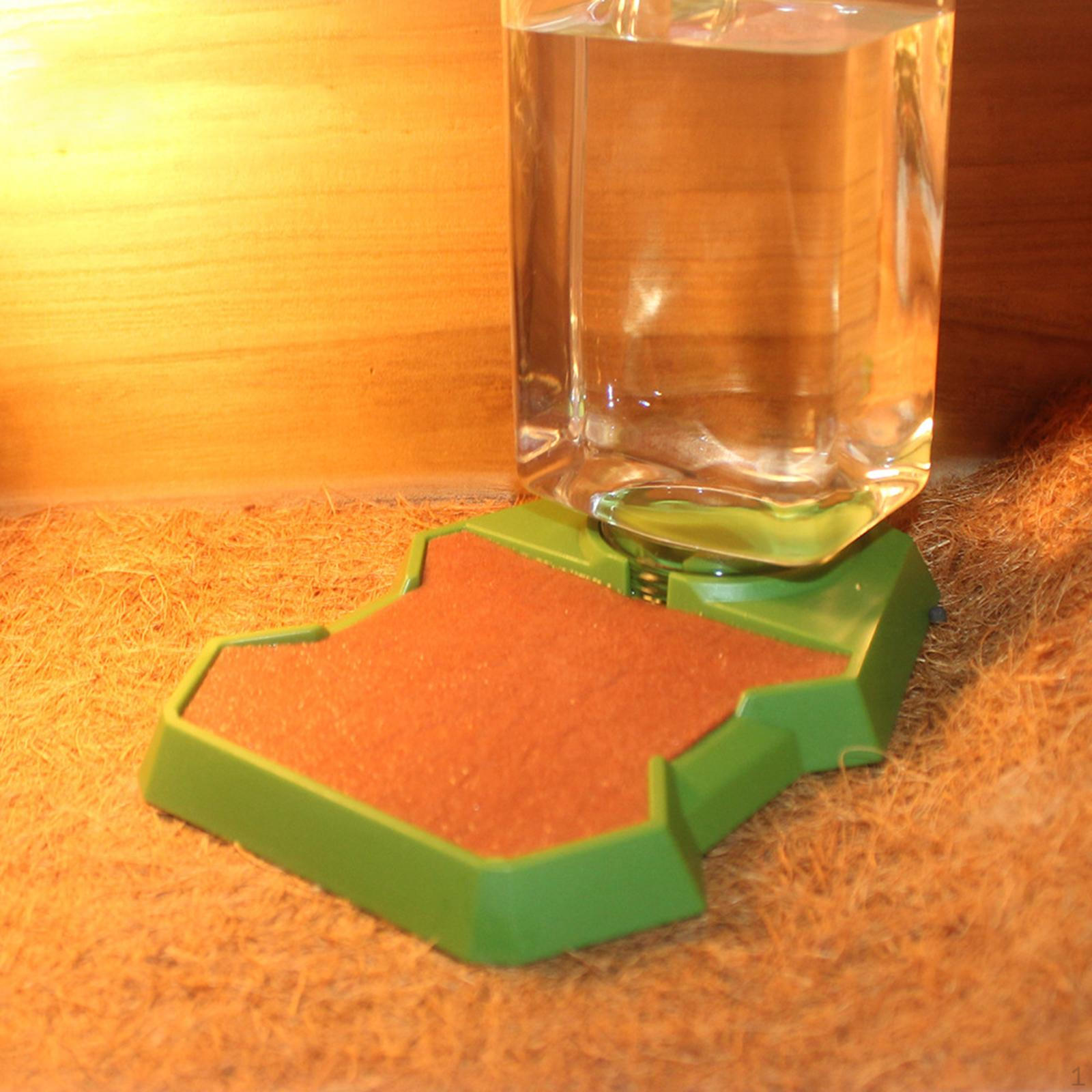 

Reptile Water Dispenser Pet Waterer Feeding Dish Turtle Food and Bowl Tortoise коричневый