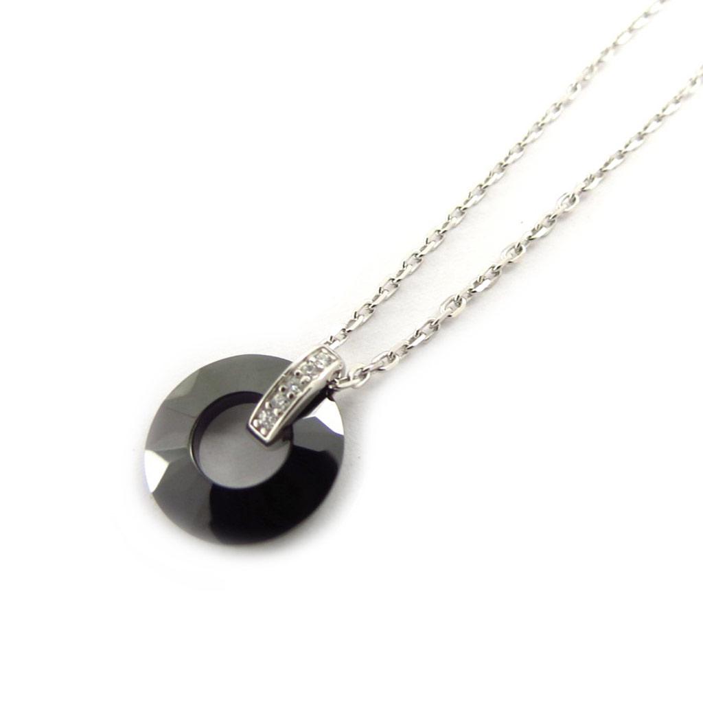Les Trésors De Lily [K6633] - Collier Argent 'Sissi' noir céramique
