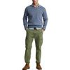 Polo Ralph Lauren SS22 Solid Color Pocket Design Round Neck Pullover Long Sleeve Knit Sweater Men sweater Fog-Blue MNPOSWE16821035-400