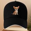 Cute Chihuahua Puppy Print Baseball Cap Polyester Adjustable Summer Dog Lover Gift Running Gym Headwear