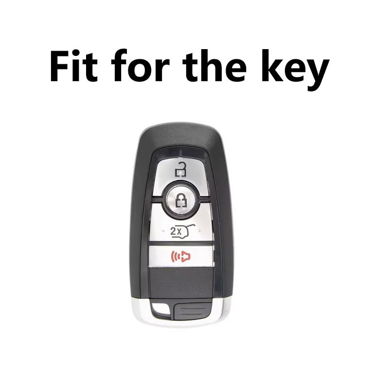 White Diamond Tpu For Ford Edge Fusion Expedition Explorer Mustang 4 Button Remote Smart Car Key Case Cover Fob Holder Keychain