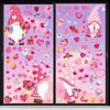 Pink Valentine's Day Electrostatic Double-Sided Glass Door Stickers